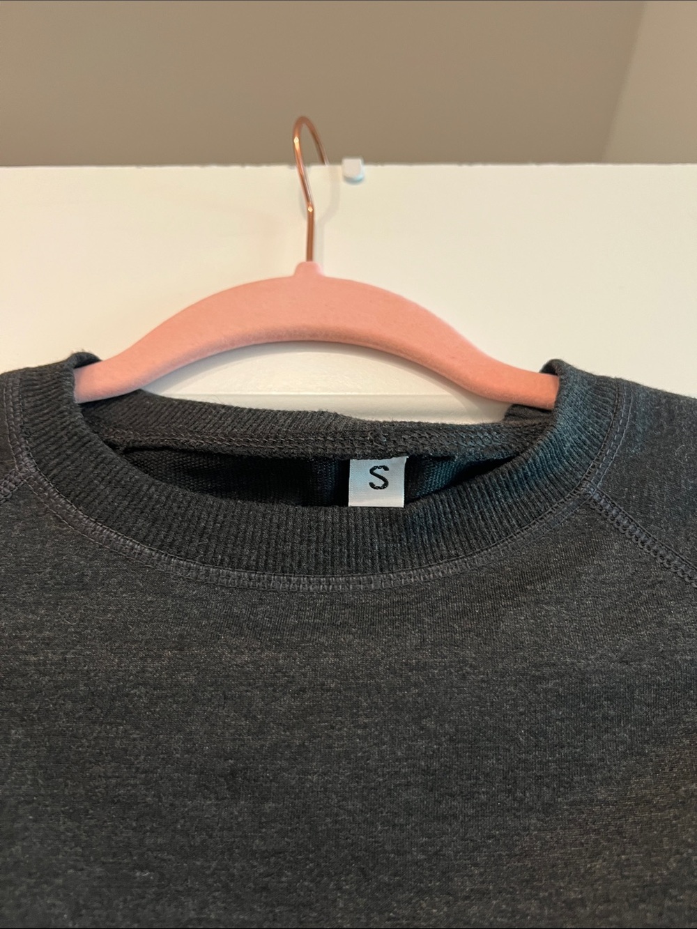 Beginning Boutique Dark Charcoal Sweatshirt with White and Blue GIGI Lettering - Picture 5 of 16